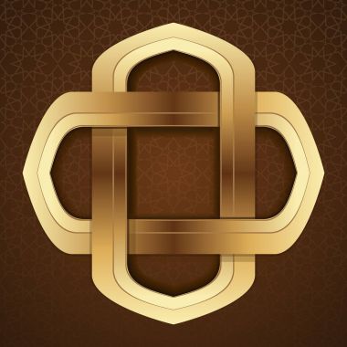 Kahverengi arka plan İslam dekoratif sanat