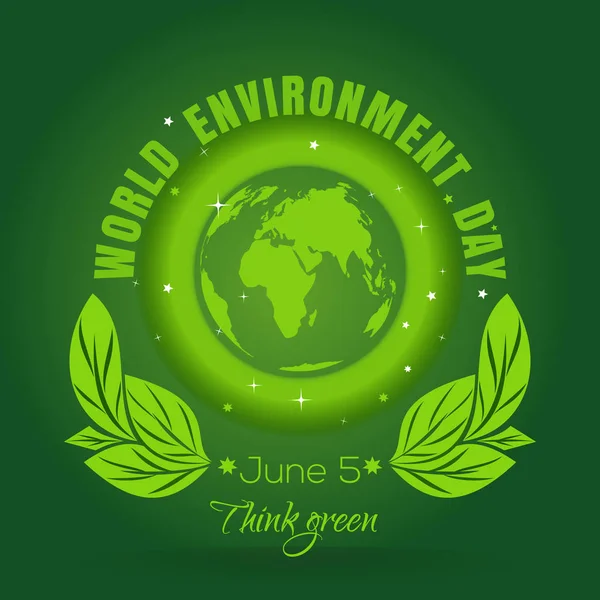 Concepção do Dia Mundial do Ambiente. 5 de Junho —  Vetores de Stock