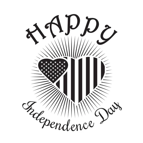 Szczęśliwy dzień niepodległości Ameryki. Nas flagi — Wektor stockowy