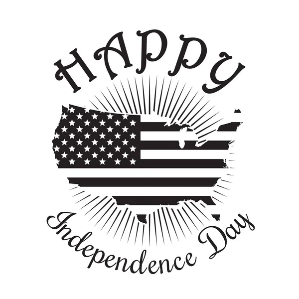 Feliz Día de la Independencia de América. 4 de julio — Archivo Imágenes Vectoriales