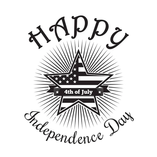Szczęśliwy dzień niepodległości Ameryki. 4 lipca — Wektor stockowy