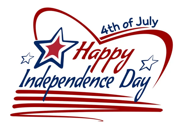 US Independence Day scrisori de design card — Vector de stoc