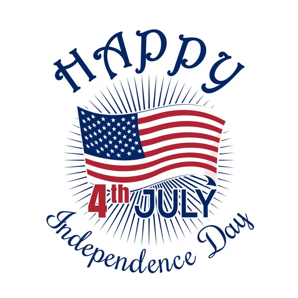 Dzień Niepodległości. 4 lipca. Czwartego lipca — Wektor stockowy