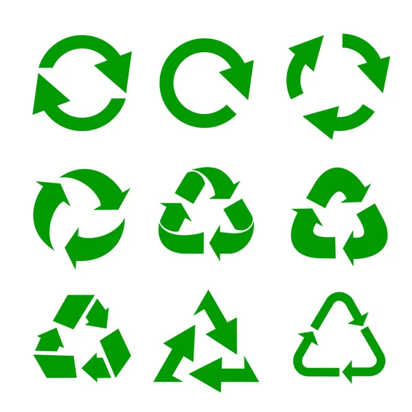Ανακυκλωμένο eco διάνυσμα σύνολο εικονιδίων. Εικονογράφηση διάνυσμα — Διανυσματικό Αρχείο