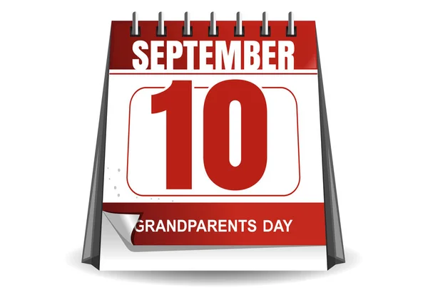 День бабушки и дедушки 2017. Календарь — стоковый вектор