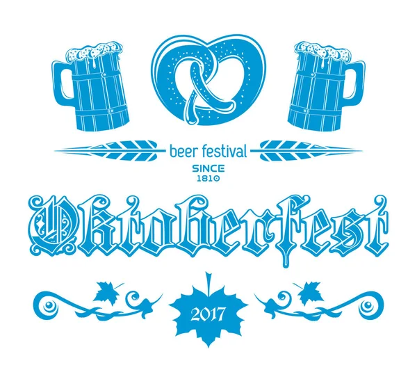 Oktoberfest 2017 mavi logo konsept tasarımı