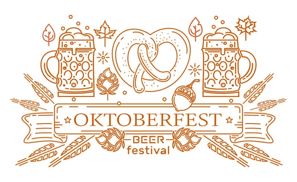 Návrh loga Oktoberfest — Stockový vektor