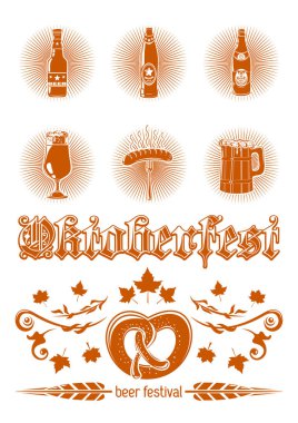 Oktoberfest simgesi seti