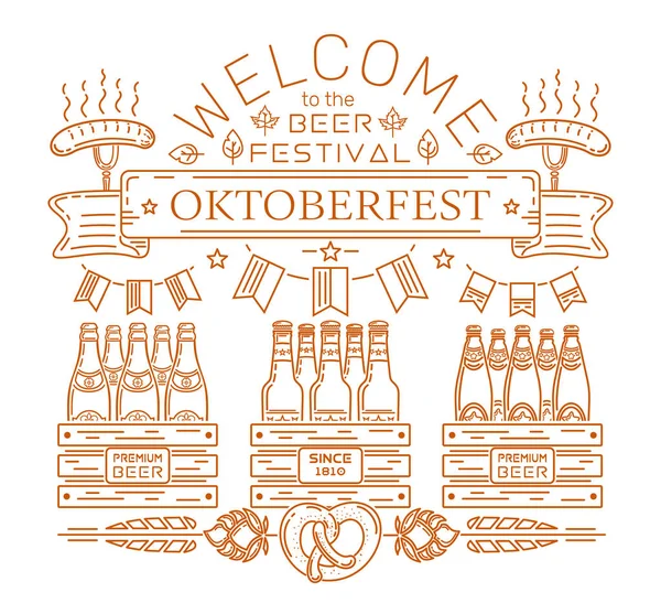 Oktoberfest tasarım. Bira festivaline hoş geldiniz