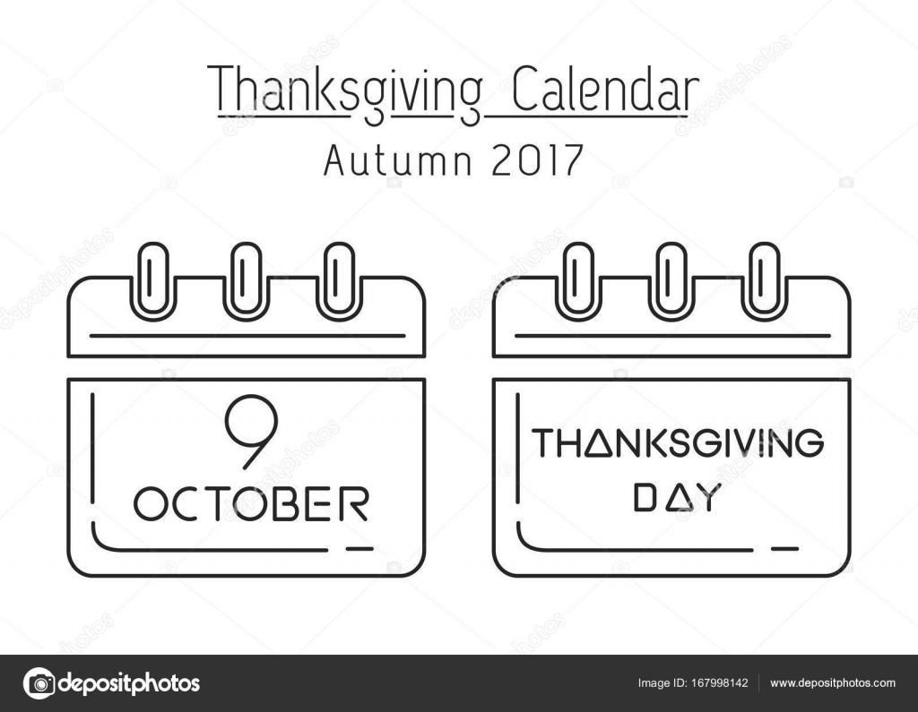 Kanadensiska Thanksgiving kalender 2017 — stockvektor av ©kiberstalker  167998142, image size:1024x795