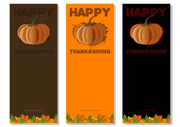 Thanksgiving banners set — Stock Vector