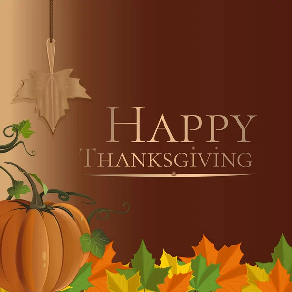 Hösten bakgrund för Thanksgiving Day — Stock vektor