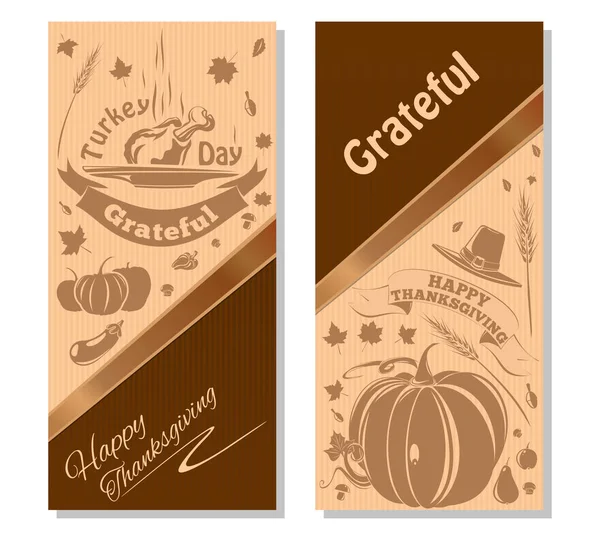 Herfst achtergrond met Thanksgiving Day symbool — Stockvector