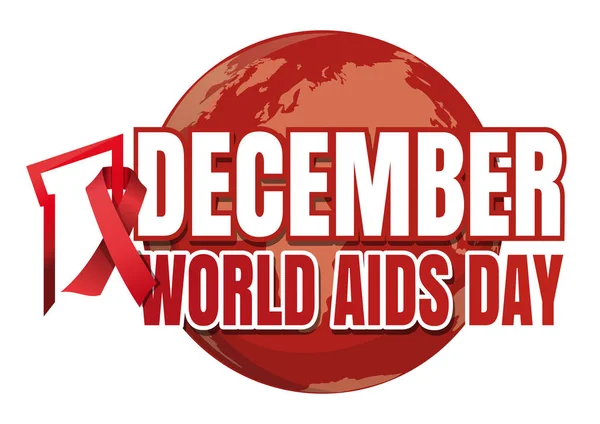 Progettazione della Giornata mondiale dell'AIDS — Vettoriale Stock