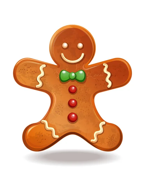 Kerst Gngerbread Man — Stockvector