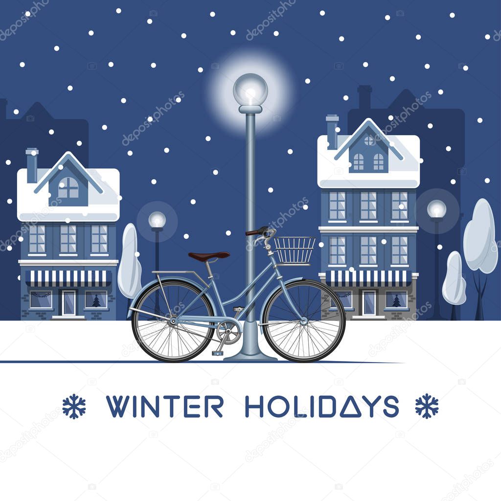 Greeting card for winter holidays