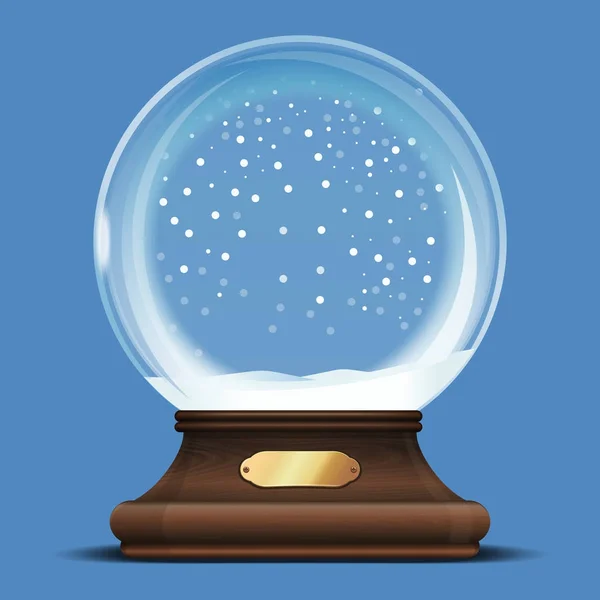 Christmas empty snow globe toy — Stock Vector