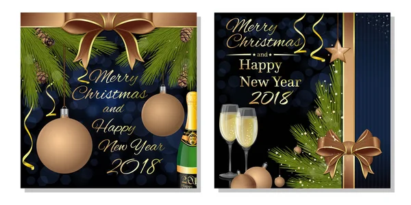 Tebrik kartı için yeni yıl 2018 ayarla