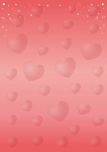 Pink background with hearts for Valentines Day — Stock Vector