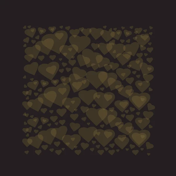 De vierkante frame hart voor Valentijnsdag — Stockvector