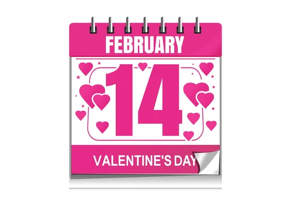 Walentynki-dzień kalendarzowy — Wektor stockowy