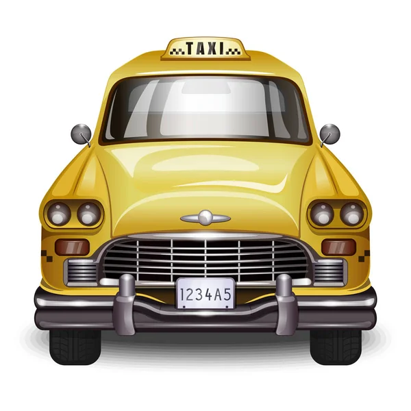 Taxi amarillo retro — Vector de stock