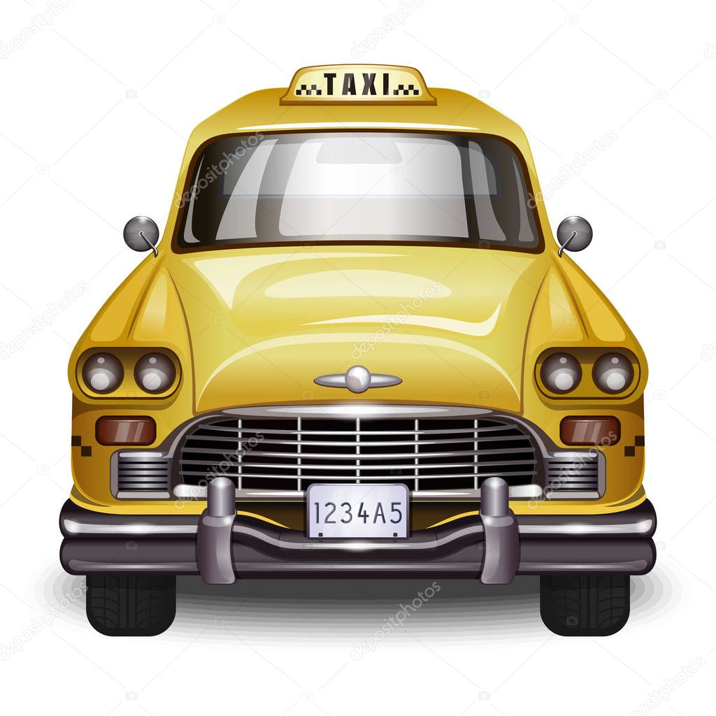 Retro yellow taxi