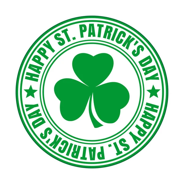 Zielony pieczątka - Happy St Patricks Day — Wektor stockowy