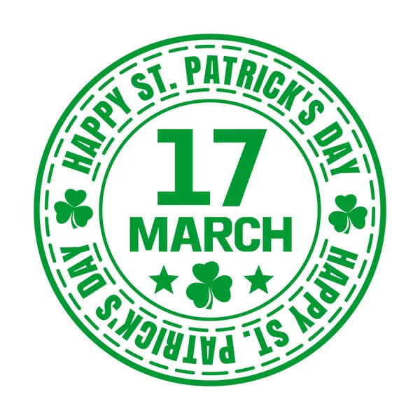 Grön stämpel för St. Patricks Day — Stock vektor