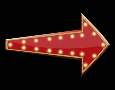 Retro neon tabela. Parlayan ok