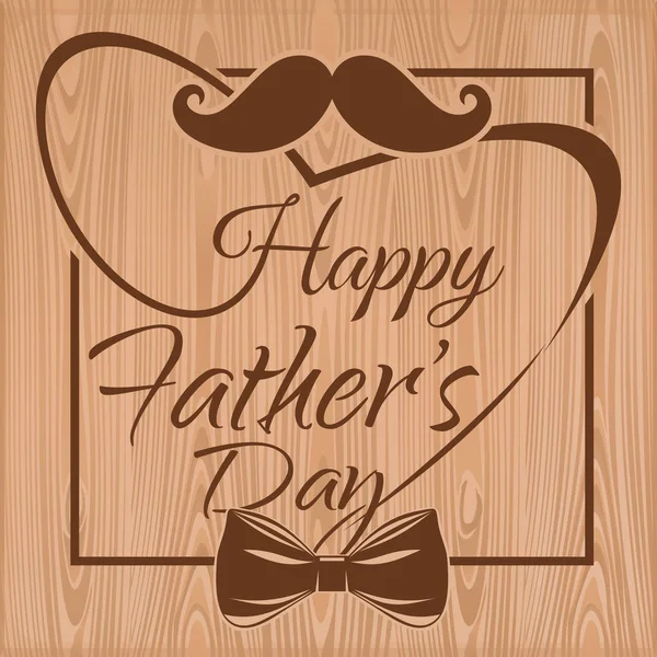 Happy Father Day Vaderdag Symbolen Snor Strikje Vaderdag Typografisch Ontwerp — Stockvector