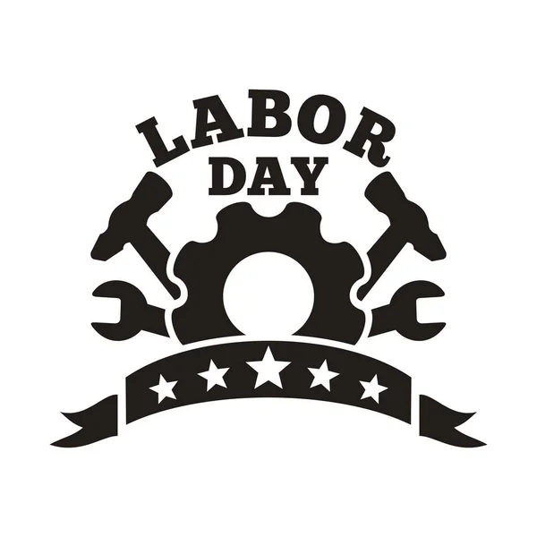 Логотип Дня Труда Международный День Трудящихся Первое Мая Открытка День — стоковый вектор