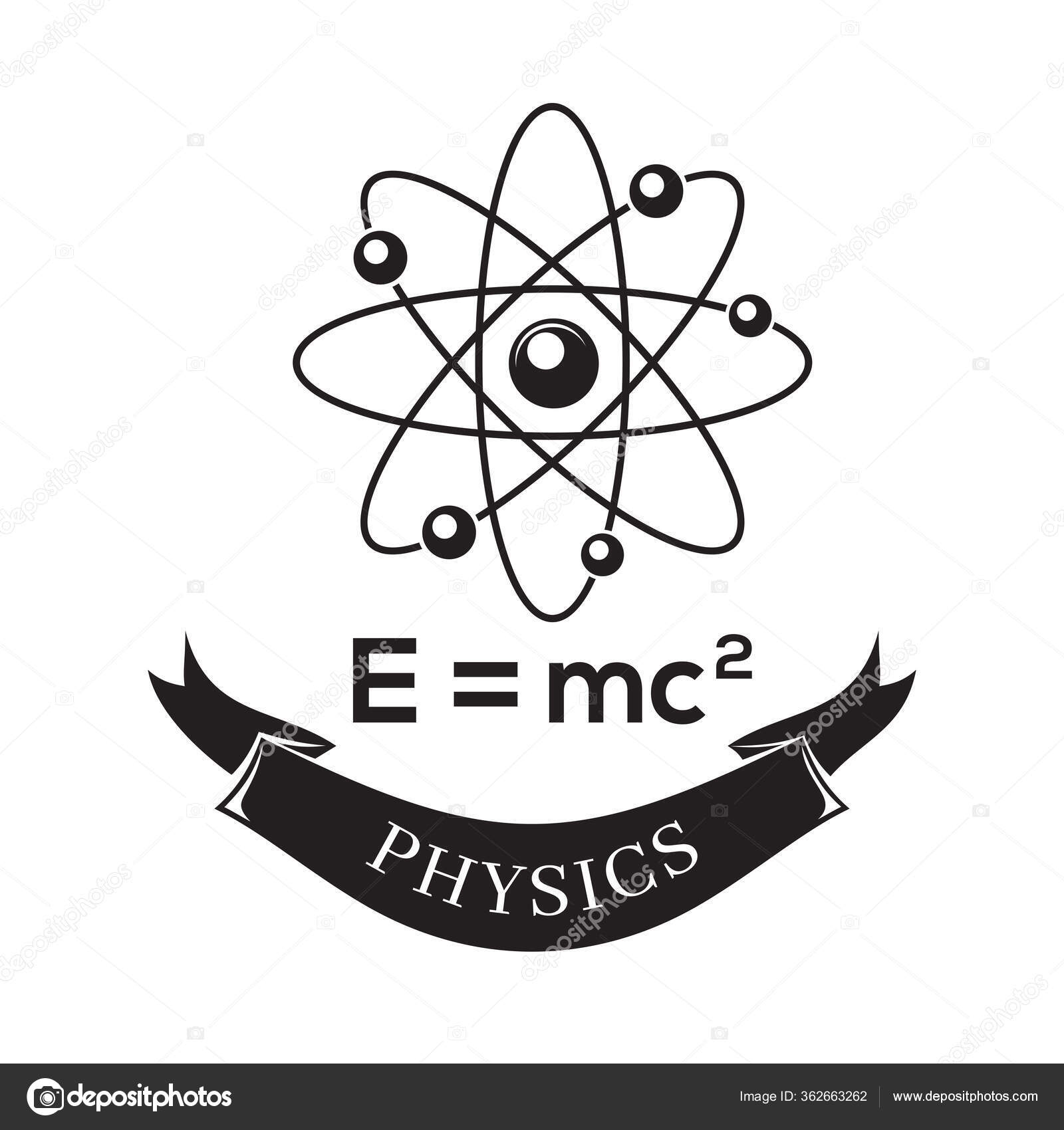 Física Ciência Vetor Preto Branco Igual Mc2 Fórmula Para Equivalência Vetor  de ©kiberstalker 362663262, image size:1600x1700