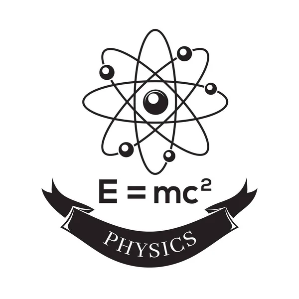 Black White Vector Icon Science Physics Equals Mc2 Formula Equivalence — Stock Vector