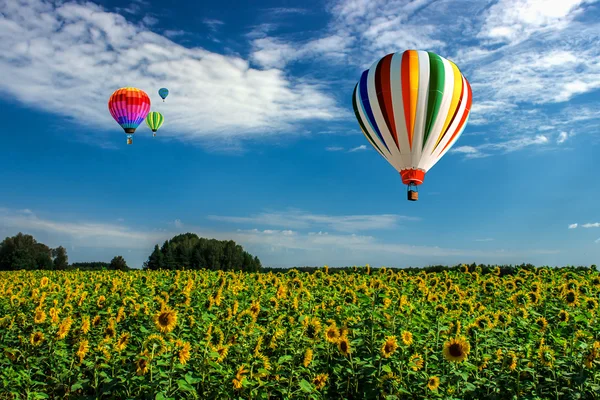 Flugreisen über den Ebenen. — Stockfoto