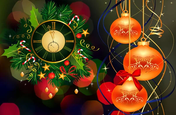 Illustrazione festiva per Natale e Anno nuovo . — Foto Stock