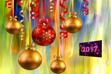 Noel ve yeni yıl için Festival illüstrasyon. 