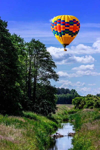 Hava uçuş yeşil doğa üzerinde. 