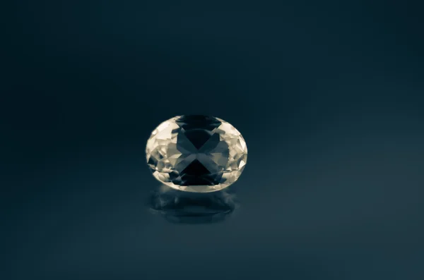 Sparkling Oval Diamond close-up — Stock Photo, Image