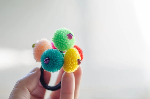 Ring crochet cotton closeup