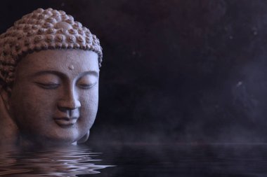 Buda Zen, dini kavramı koyu zemin üzerinde