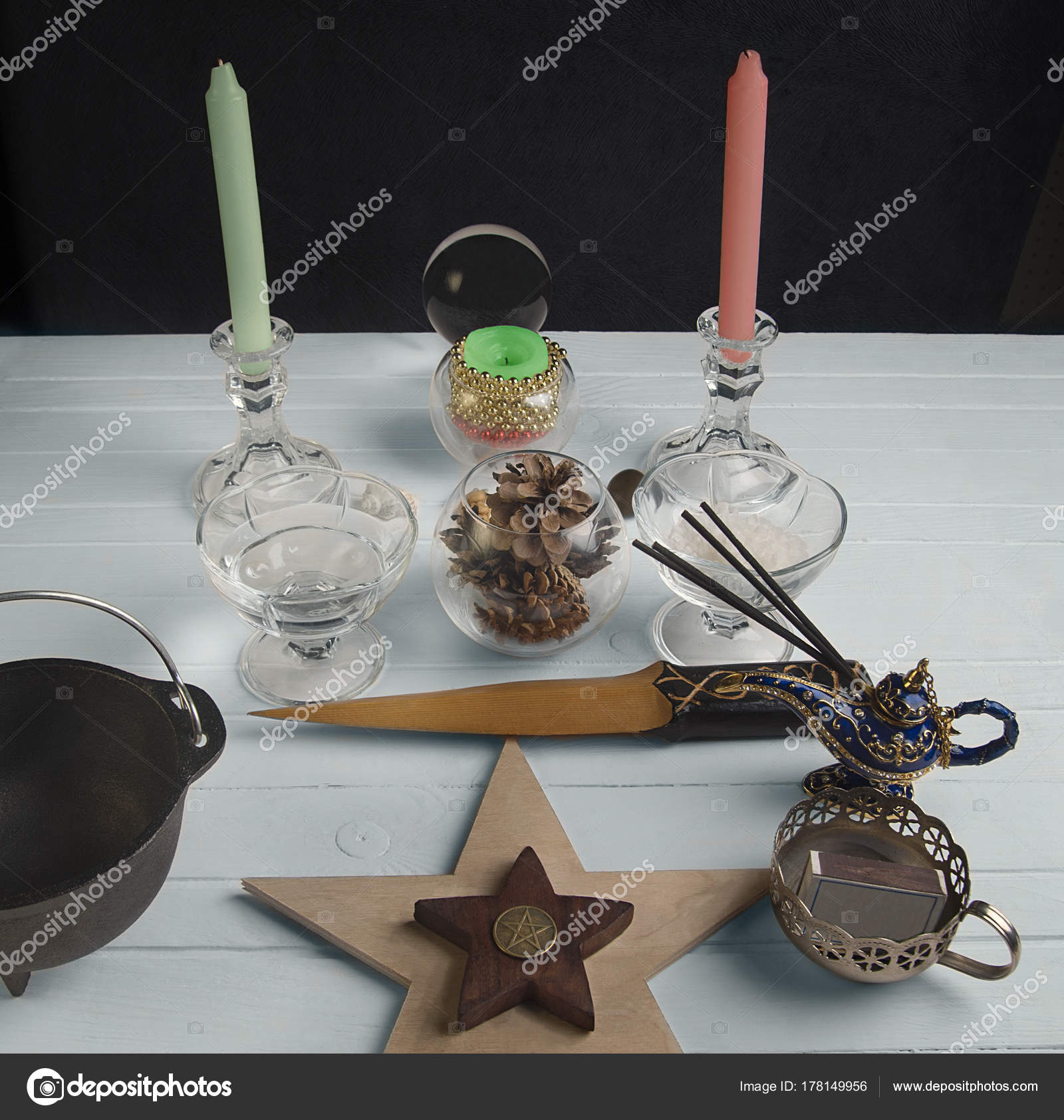 Wiccan Altar For Yule Stock Photo C Dark Elf4 Mail Ru