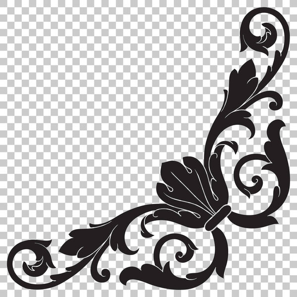 Угловой элемент украшения в стиле барокко
.