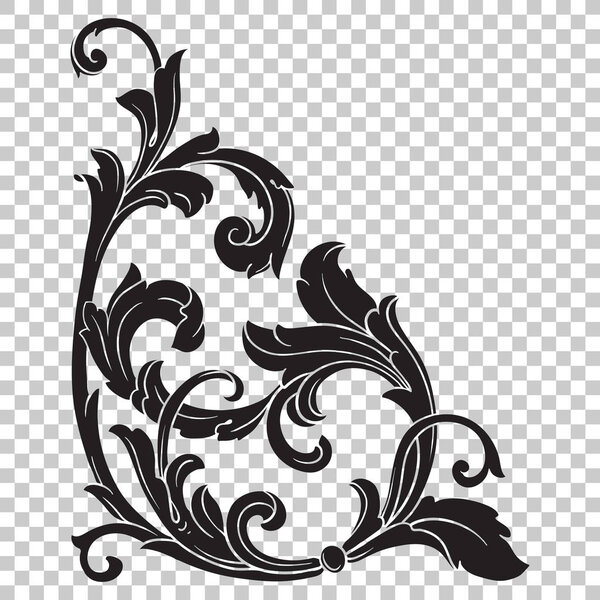 Угловой элемент украшения в стиле барокко
.