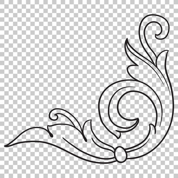 Угловой элемент украшения в стиле барокко
.