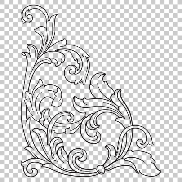 Угловой элемент украшения в стиле барокко
.