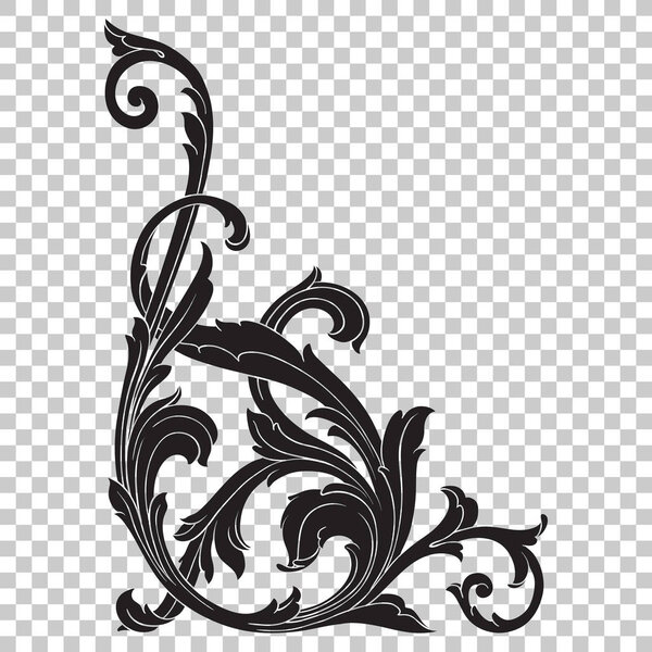 Угловой элемент украшения в стиле барокко
.