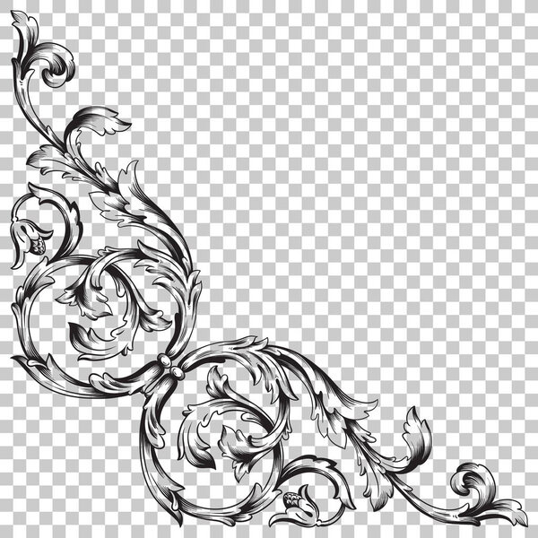 Угловой элемент украшения в стиле барокко
.