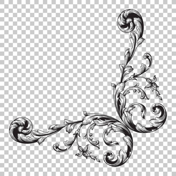 Изолированный угловой орнамент
