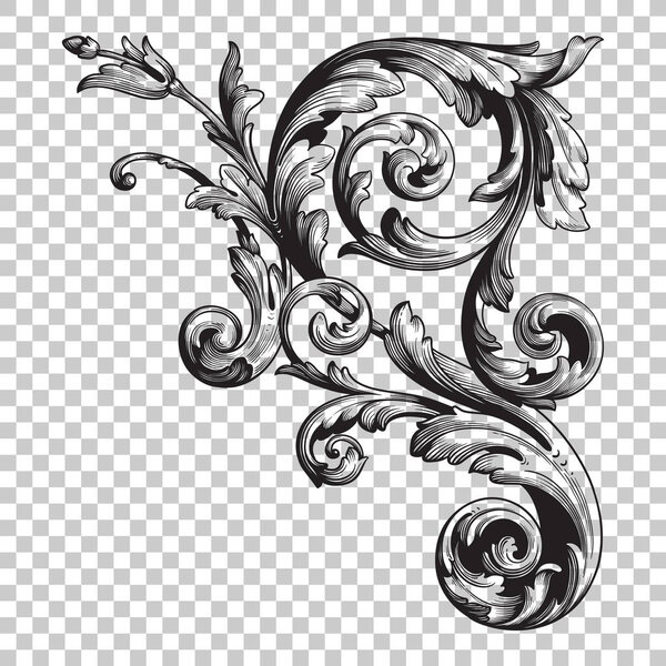 Изолированный угловой орнамент
